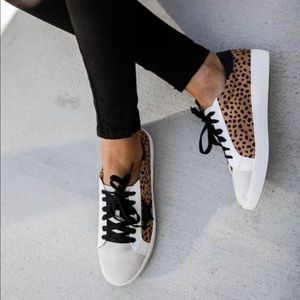 DASH FAUX SUEDE CHEETAH SNEAKERS